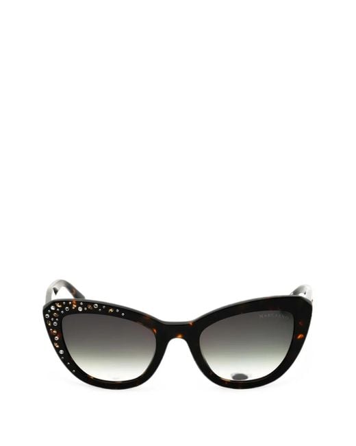 MARCIANO BY GUESS Black Crystal-Embellished Cat-Eye Sunglasses
