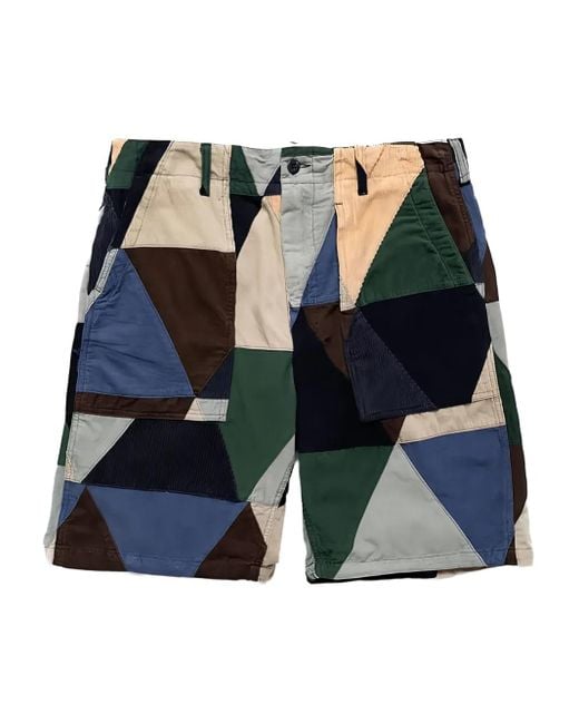 Bermudas Fatigue con diseño patchwork Engineered Garments de hombre de color Blue