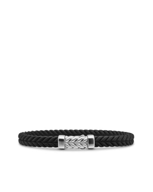 David Yurman White Sterling Chevron Bracelet (6Mm) for men