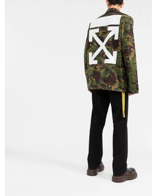Off-White c/o Virgil Abloh Green Camou Patch Jacket for men