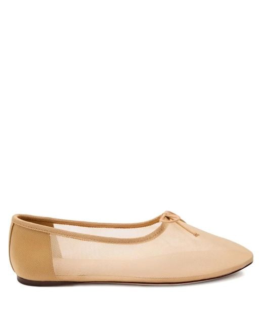 Loeffler Randall Natural Landon Bow-Detail Ballet Flats