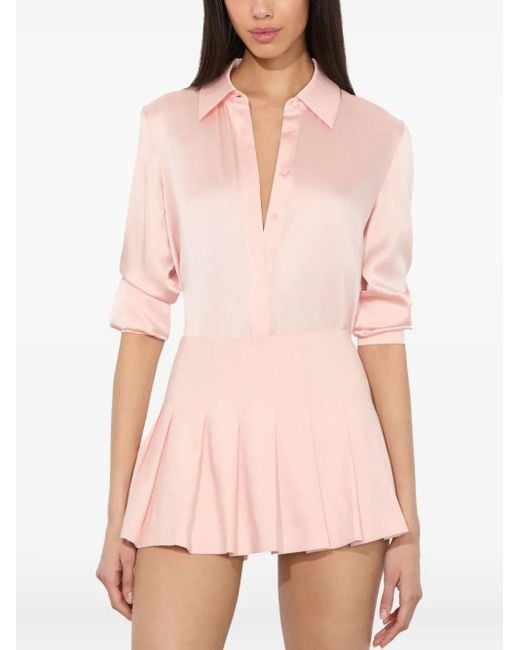 Alice + Olivia Pink Willa Hemd