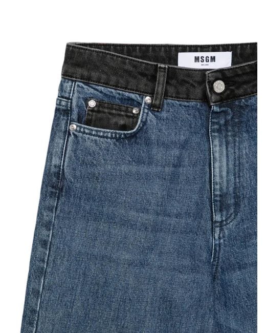 MSGM Blue Belt-Loop Pocket Jeans
