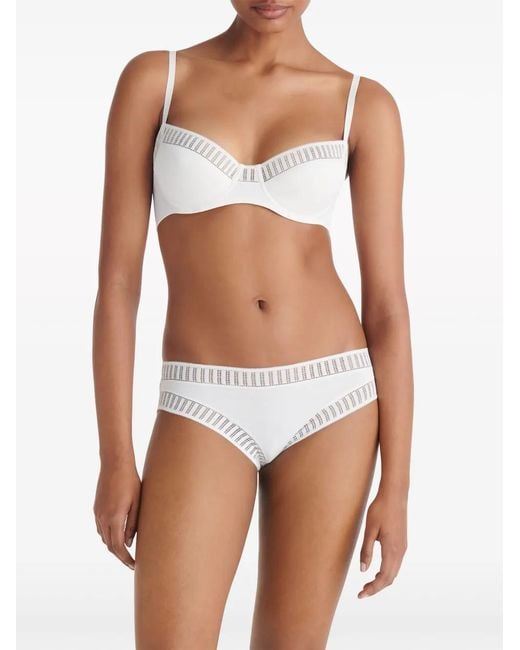 Eres White Justine Graphic Bra