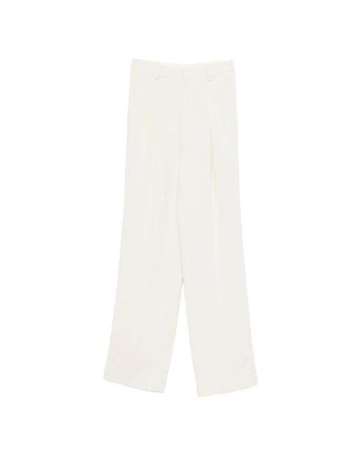 Petar Petrov White Pleated Trousers