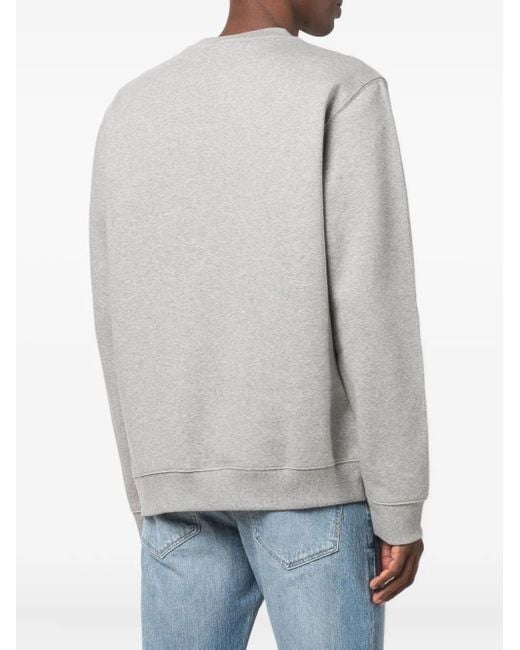 Dickies Gray Logo-Patch Crew-Neck Sweatshirt for men