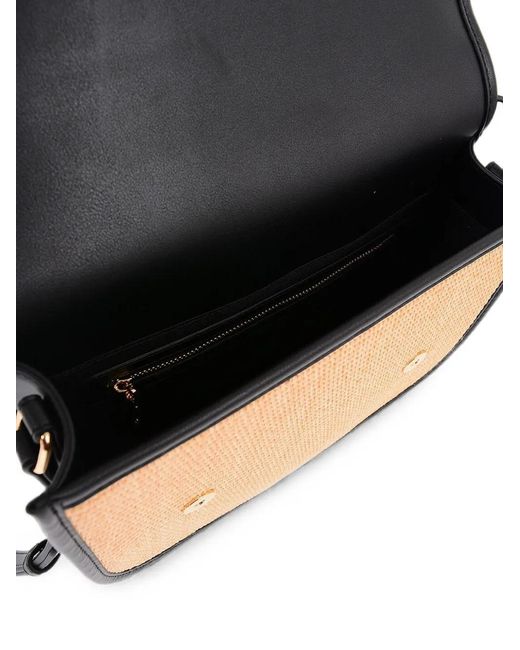 Love Moschino Natural Logo-Embroidered Cross Body Bag