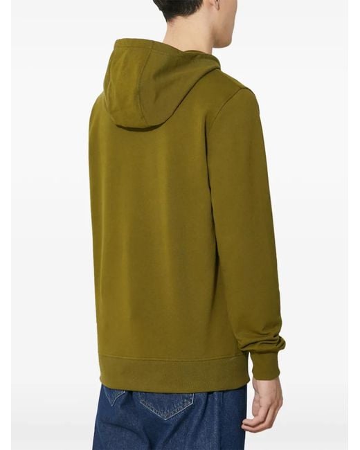 The North Face Green Logo-Print Drawstring Hoodie for men