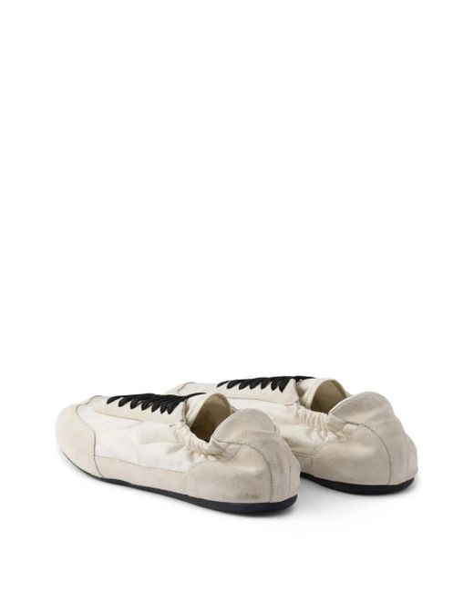 Prada White Panelled Sneakers