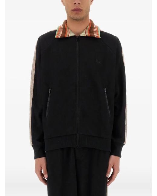 Sasquatchfabrix Black Striped-Panel Jacket for men