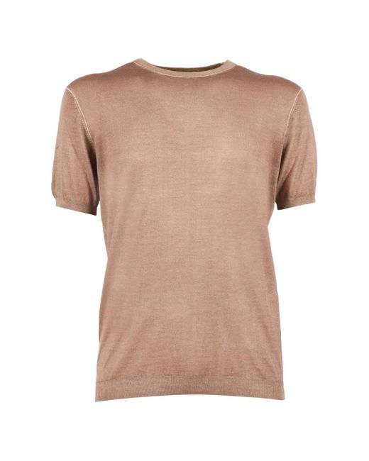 Brando Natural Fine-Knit Short-Sleeve T-Shirt for men