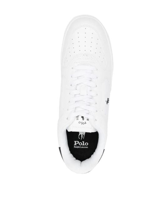 Polo Ralph Lauren White Masters Crt-Sneakers-Low Top Lace Shoes