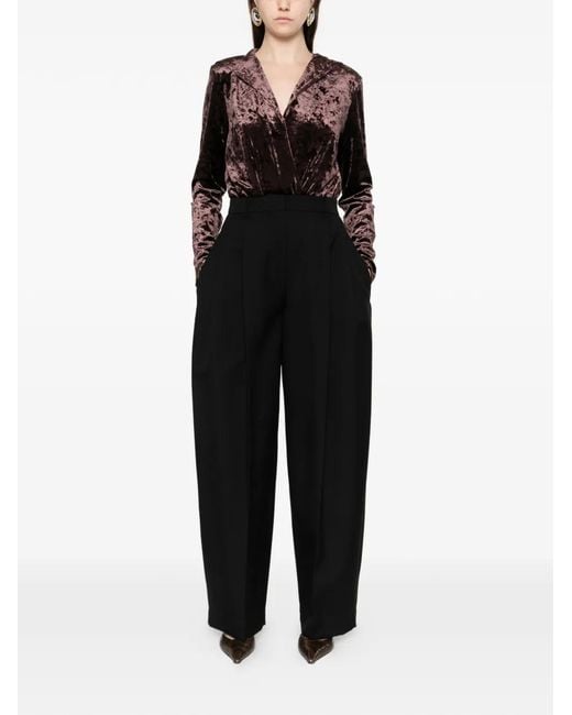Ba&sh Black V-Neck Bodysuit