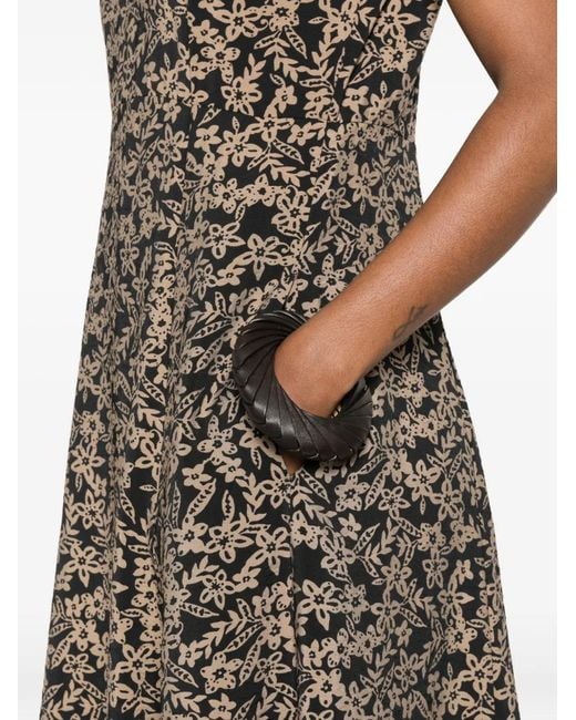 Marc O' Polo Natural Floral-Print Cap-Sleeve Dress