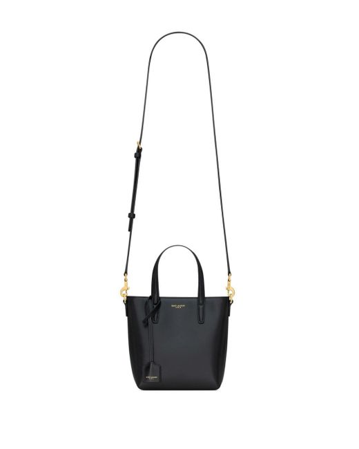 Mini sac porté épaule Shopping Saint Laurent en coloris Black