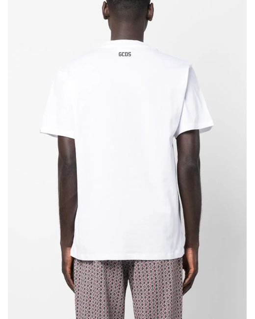Gcds White Three-Pack Cotton T-Shirt for men