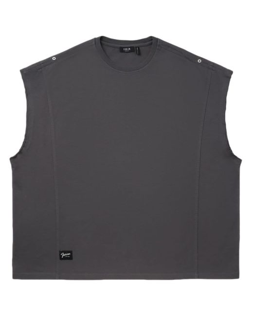 FIVE CM Black Drop-shoulder Cotton Vest for men