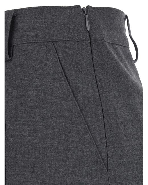 DUNST Gray Belt-Loop Panelled Mini Skirt