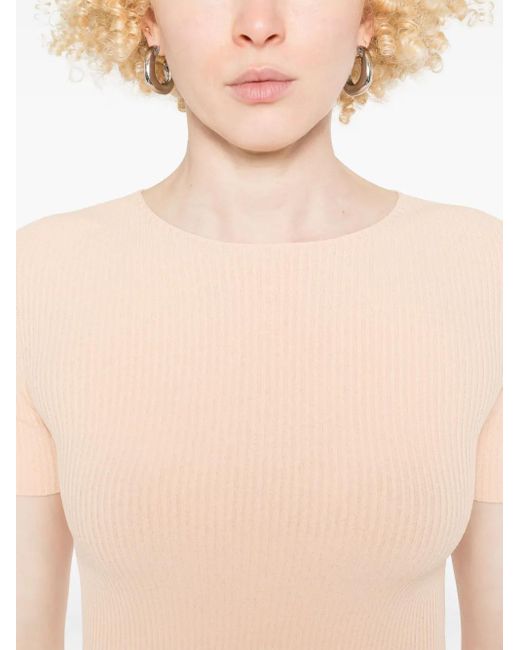 Roberto Collina ファインリブ Tシャツ Natural