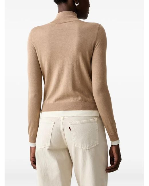 ERMANNO FIRENZE Natural Logo-Patch Sweater