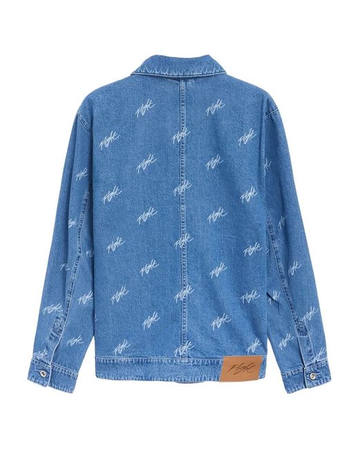Nike Blue Flight Heritage Denim Jacket for men