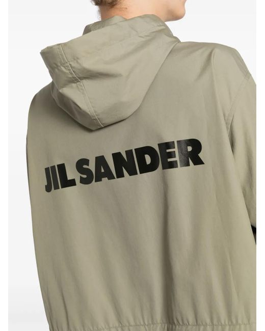 Jil Sander Parka Mit Logo-Print in Natural für Herren