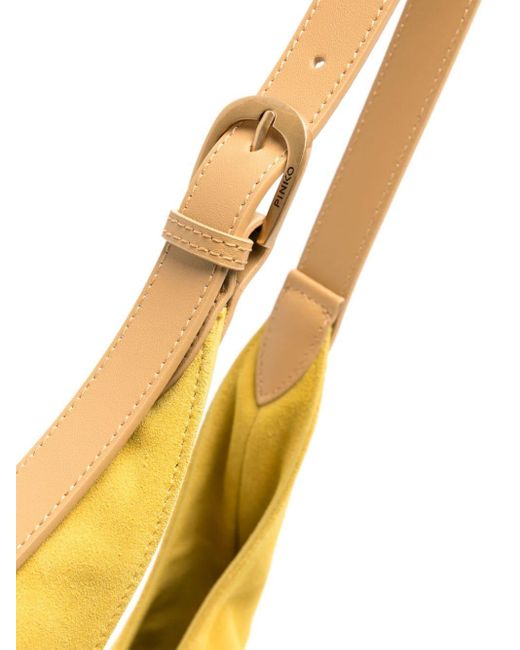 Pinko Yellow Love Birds-plaque Shoulder Bag