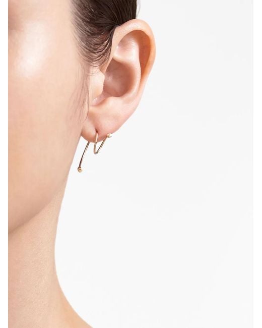 Shihara White 18Kt Twist Curl Single Earring