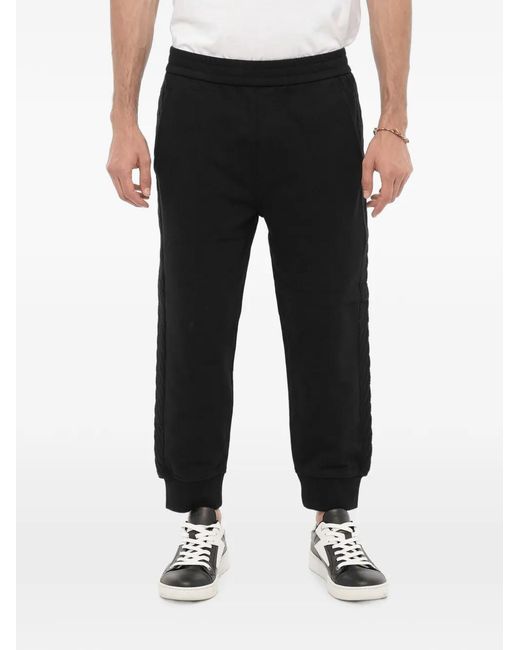 Neil Barrett Black Side-Stripe Track Pants for men