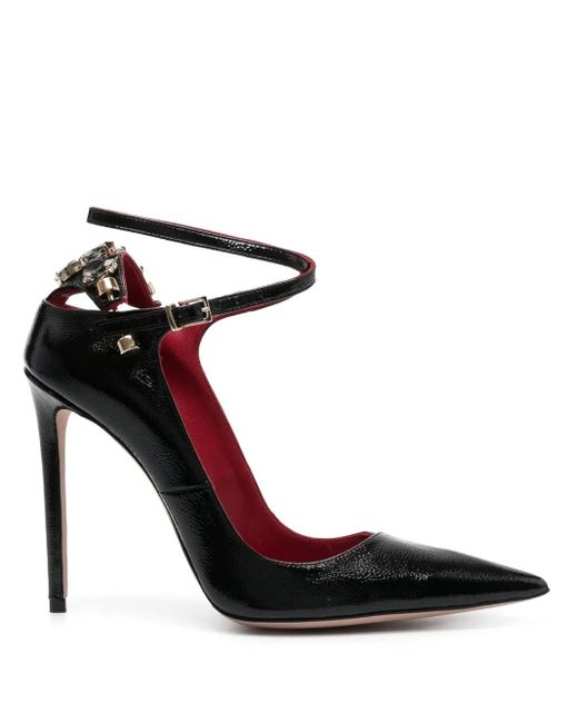 HARDOT Black 125Mm Gem-Embellished Pumps