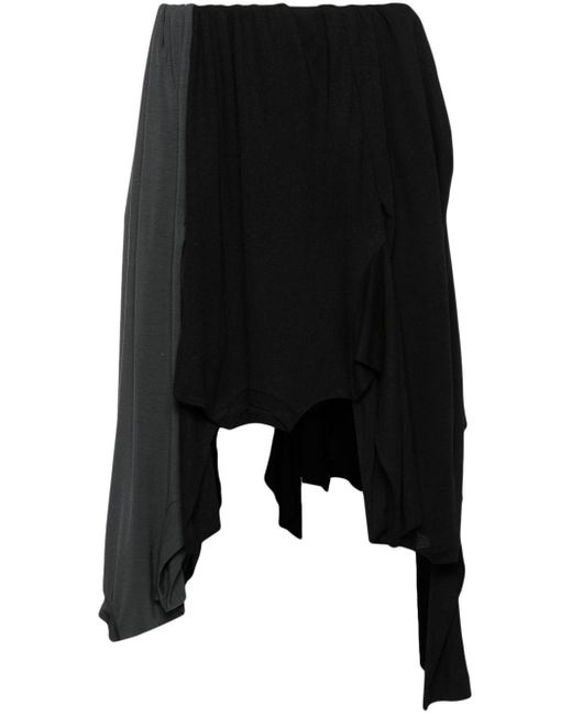 Acne Black T-shirt Patchwork Skirt