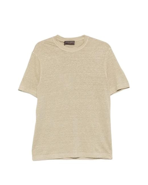 FILIPPO DE LAURENTIIS Natural Short-Sleeve T-Shirt for men