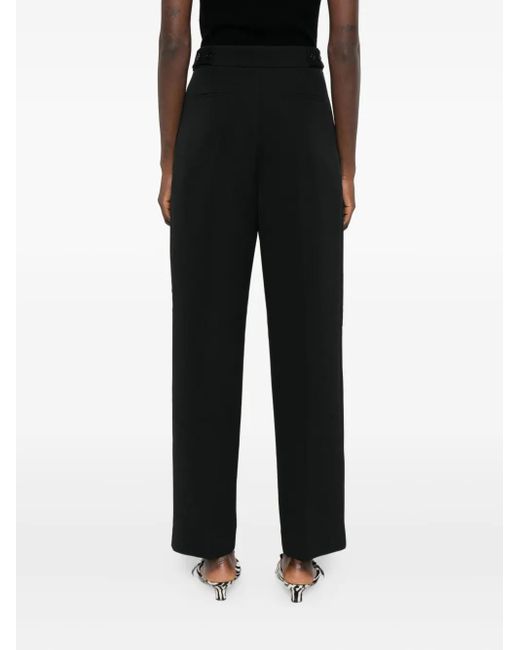 Frankie Shop Black Geknöpfte Hose mit Falten