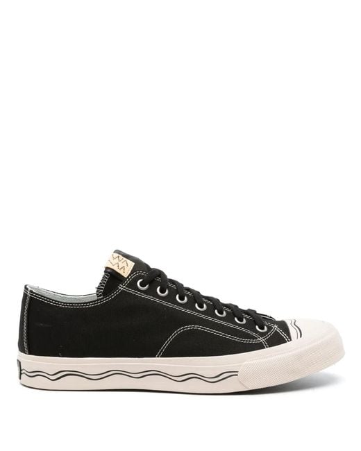 Visvim Black Seeger Lo Leather Sneakers for men