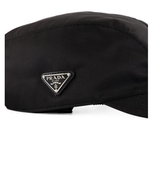 Prada Black Re-Nylon Baseball Cap for men