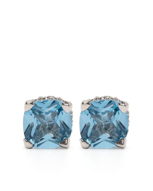 Kate Spade Blue Little Luxuries Square Stud Earrings