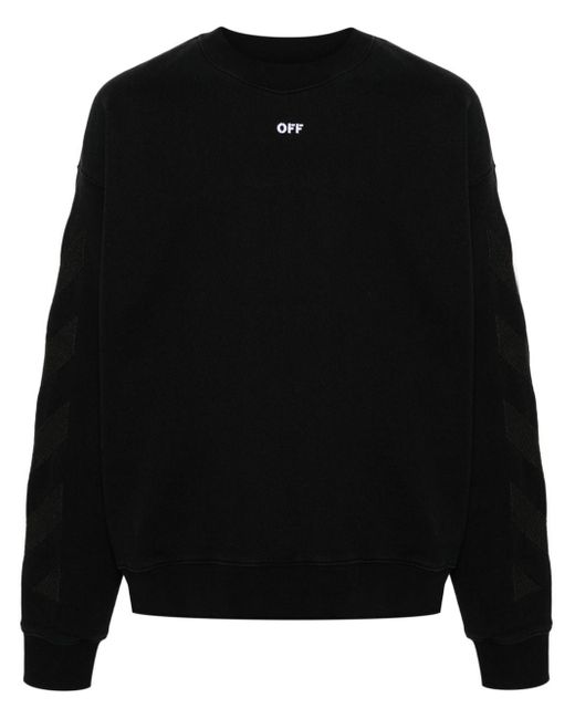 Off-White c/o Virgil Abloh Sweatshirt mit diagonalen Streifen in Black für Herren
