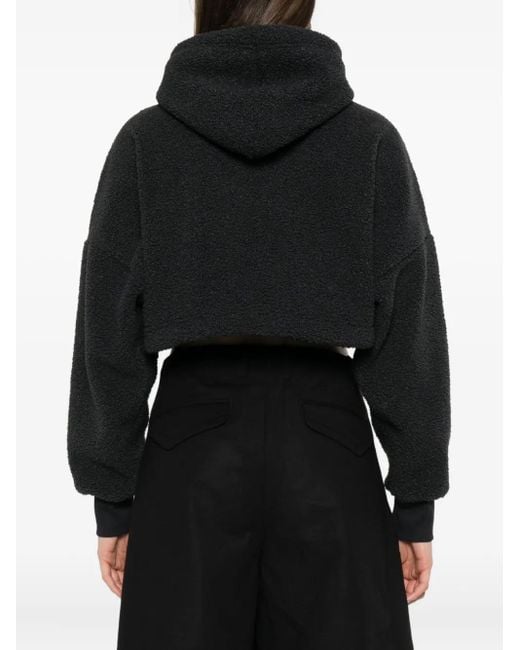 Adidas X Moon Boot Cropped Fleece Hoodie Black