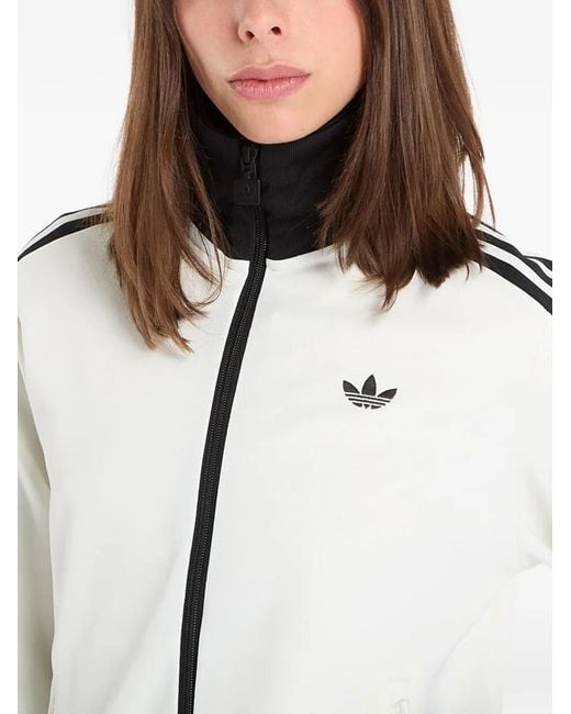 Adidas White Classic Tt Zip-Up Sweatshirt