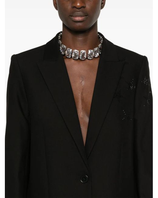 Zadig & Voltaire Black Rhinestone-Embellished Blazer