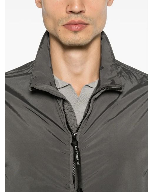 C P Company Gray Jacket Two-Way Zip for men
