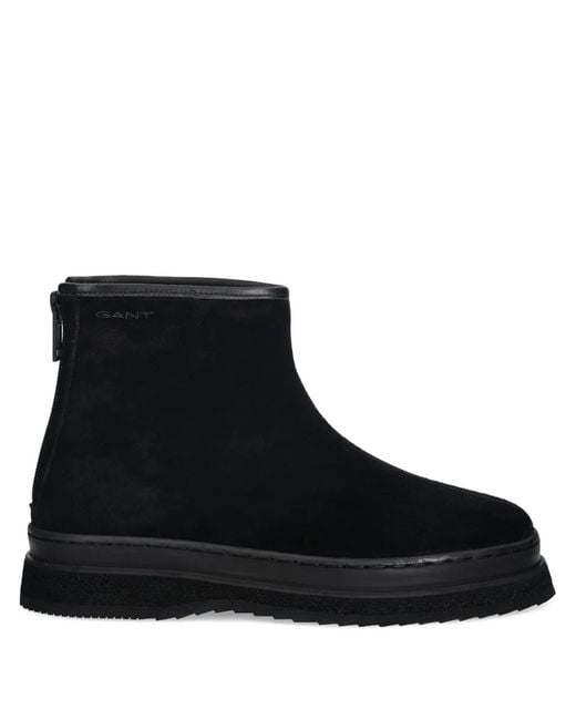 Gant Black Blistown Platform Zip Boots