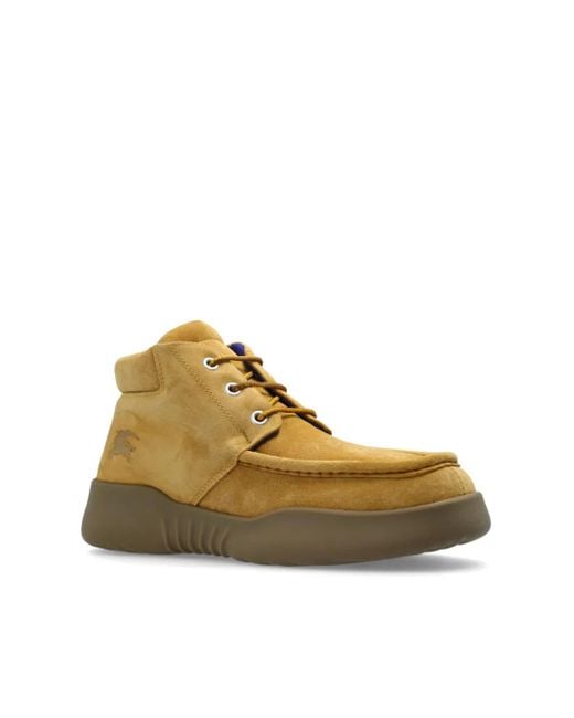 Burberry Brown Suede Sneakers for men