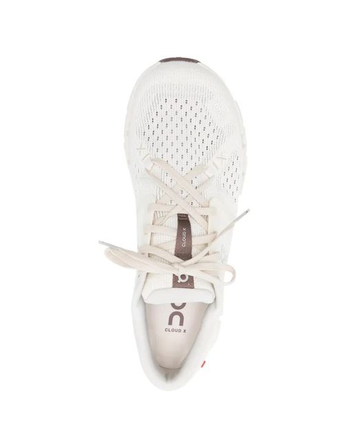 On Shoes White Cloud X 4 Perforated Sneakers