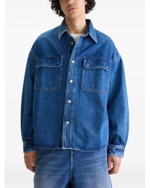Bellerose Blue Pocket Shirt for men