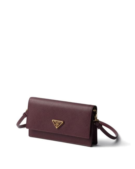 Prada Purple Leather Flap Wallet