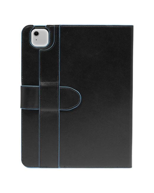 Piquadro Black Logo-Print Ipad Air 13" Case