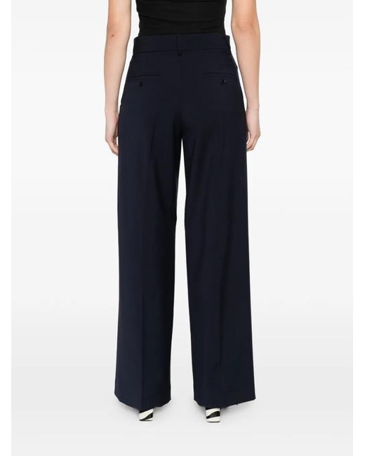 Weekend by Maxmara Blue Wide-Leg Trousers