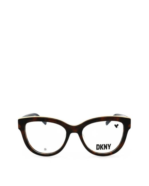 DKNY Black Tortoiseshell-Effect Cat-Eye Glasses