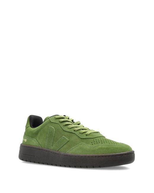 Veja Green V-90 Suede Sneakers for men